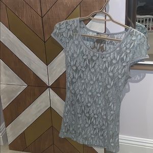 RW&CO Lace baby blue top